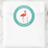 Niedlicher Flamingo-Homemade Klassischer Rundaufkl Runder Aufkleber (Tasche)