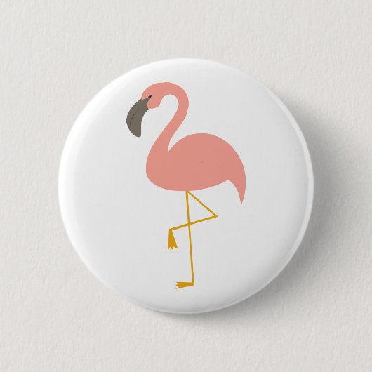 Niedlicher Flamingo-Knopf Button (Vorderseite)