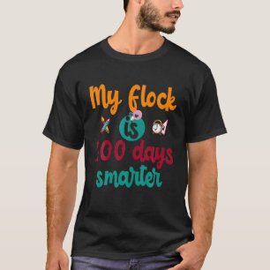 Niedlicher Flamingo Lehrer Student meine Uhr ist 1 T-Shirt