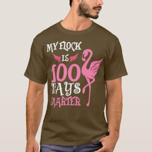 Niedlicher Flamingo Lehrer Student meine Uhr ist 1 T-Shirt