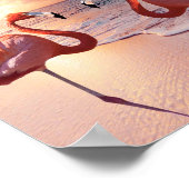 Niedlicher Flamingo Palm Tree Poster (Ecke)