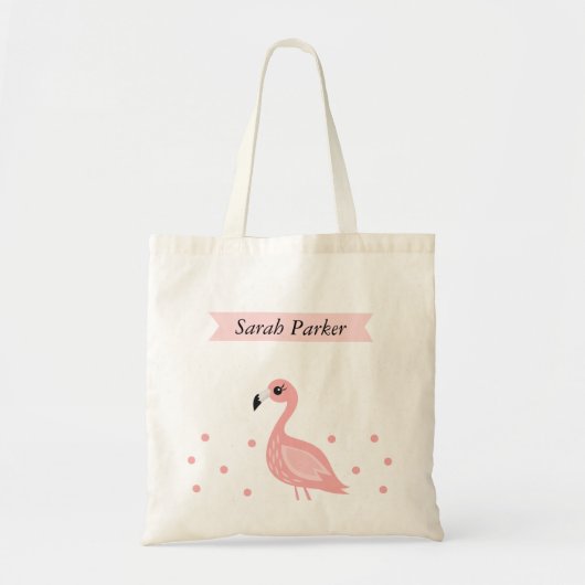 Niedlicher Flamingo scherzt Taschen-Tasche Tragetasche (Vorne)