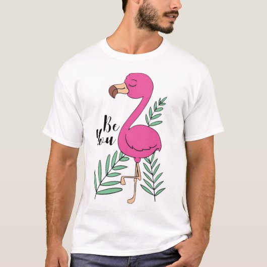 Niedlicher Flamingo T-Shirt (Vorderseite)