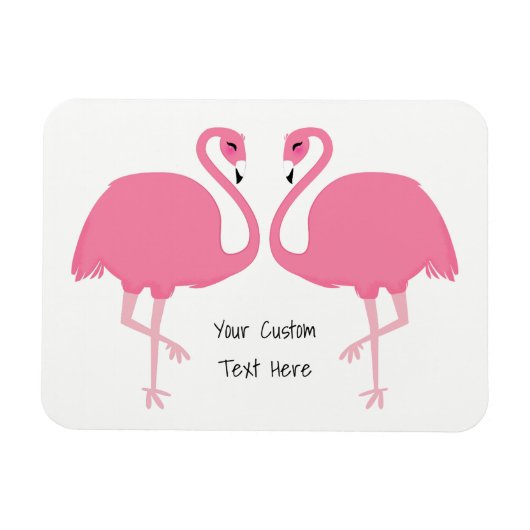 Niedlicher Flamingos-benutzerdefinierter Textmagne Magnet (Horizontal)