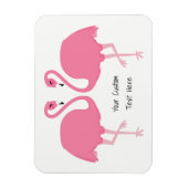 Niedlicher Flamingos-benutzerdefinierter Textmagne Magnet (Vertikal)