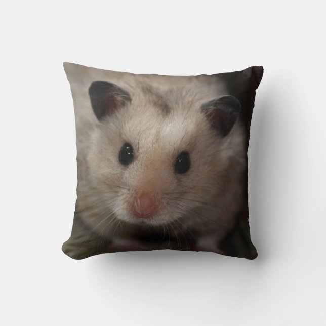 Niedlicher flaumiger Hamster Kissen (Vorderseite)