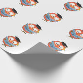 Niedlicher flauschiger Eulen-Maskottchen Geschenkpapier (Ecke)