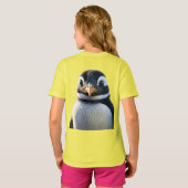 "Niedlicher flauschiger Pinguin" T-Shirt (Schwarz voll)