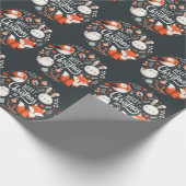 Niedlicher, flauschiger Weihnachtskranz Geschenkpapier (Ecke)