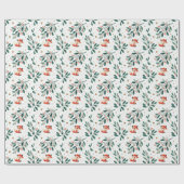 Niedlicher flauschiger Weihnachtskranz Geschenkpapier (Flach)