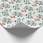 Niedlicher flauschiger Weihnachtskranz Geschenkpapier (Ecke)