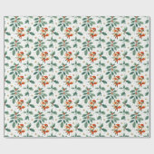 Niedlicher flauschiger Weihnachtskranz Geschenkpapier (Flach)