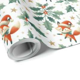 Niedlicher flauschiger Weihnachtskranz Geschenkpapier