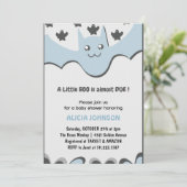 Niedlicher Fledermaus Boy Little Boe Halloween Bab Einladung (Stehend Vorderseite)