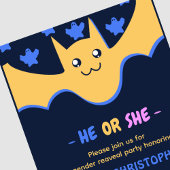 Niedlicher Fledermausgeister, "He or She Halloween Einladung