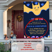 Niedlicher Fledermausgeister, "He or She Halloween Einladung