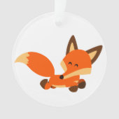 Niedlicher Fleet-Cartoon Fox-Acrylschmuck Ornament (Vorderseite)