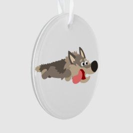 Niedlicher Fleet Cartoon Wolf Acrylschmuck Ornament