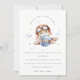 Niedlicher Fliegen über Rostnavy Flugzeug Teddy St Dankeskarte