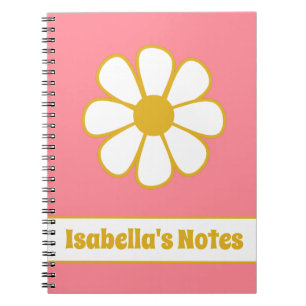 Niedlicher floral Daisy Single Retro Personalisier Notizblock