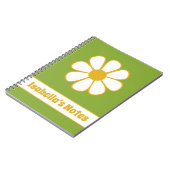 Niedlicher floraler Daisy Single Retro Personalisi Notizblock (Linke Seite)
