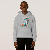 Niedlicher floraler Dinosaurier Hoodie (Vorne ganz)