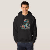 Niedlicher floraler Dinosaurier Hoodie (Vorne ganz)