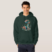 Niedlicher floraler Dinosaurier Hoodie (Vorne ganz)