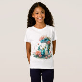 Niedlicher floraler Dinosaurier T-Shirt (Vorne ganz)