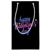 Niedlicher floraler Happy Valentinstag| Geschenkta Kleine Geschenktüte (Rückseite)