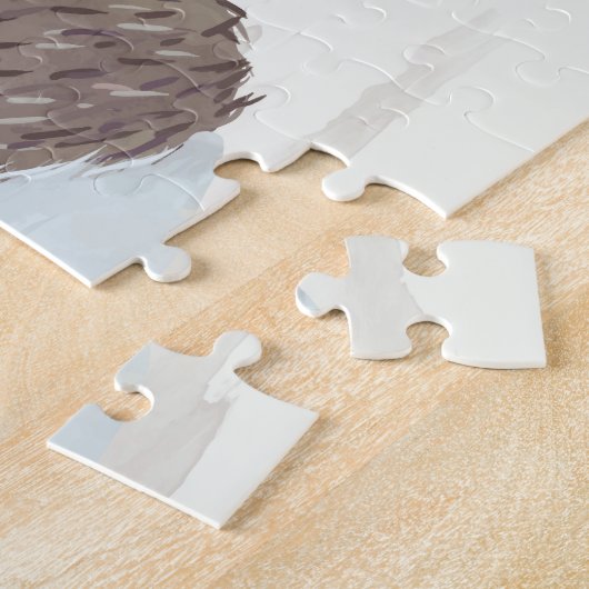 Niedlicher floraler Igel Puzzle (Seite)