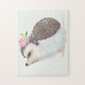 Niedlicher floraler Igel Puzzle (Vertikal)