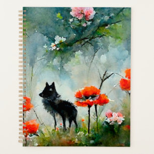 Niedlicher floraler Wildtierplaner Planer