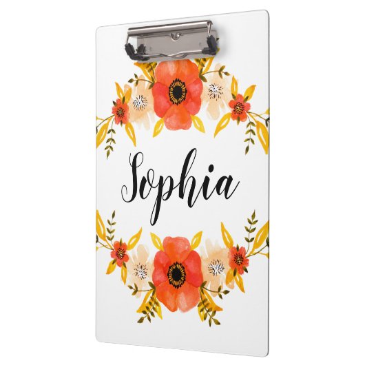 Niedlicher Florenkorb-Text Klemmbrett (Links)