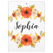 Niedlicher Florenkorb-Text Klemmbrett (Rückseite)