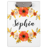 Niedlicher Florenkorb-Text Klemmbrett (Vorderseite)