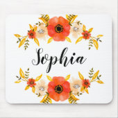 Niedlicher Florenkorb-Text Mousepad (Vorne)