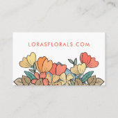 Niedlicher Florist-Designer Visitenkarte (Rückseite)