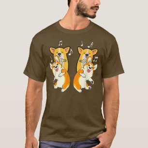 Niedlicher Floss Tanzen Corgi Welpen Dog Lover T-Shirt