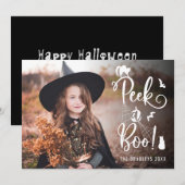 Niedlicher Flüchtige Blick einer Boo Halloween-Fot Ankündigung (Vorne/Hinten)