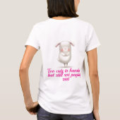 Niedlicher Fluffy Bunny mit Blush T-Shirt (Rückseite)