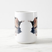 NIEDLICHER FLUFFY CALICO KITTEN-GESICHT KAFFEETASSE (Mittel)