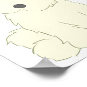 Niedlicher Fluffy Dog T - Shirt Poster (Ecke)