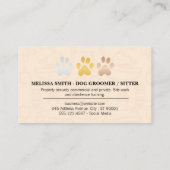 Niedlicher Fluffy Hund | Tierpflege Visitenkarte (Rückseite)