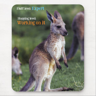 Niedlicher Fluffy Kangaroo Mousepad