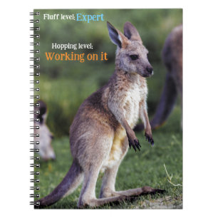 Niedlicher Fluffy Kangaroo Notizblock