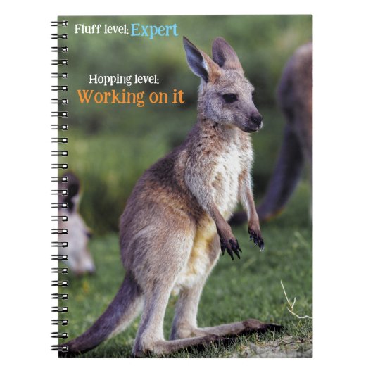 Niedlicher Fluffy Kangaroo Notizblock (Vorderseite)