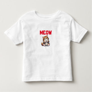 Niedlicher Fluffy Kitten mit Herzstiftung | anmuti Kleinkind T-shirt