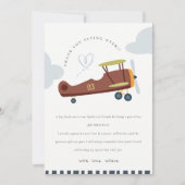 Niedlicher Flug über das Flugzeug Wolkenkratzer Bl Dankeskarte (Vorderseite)