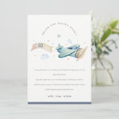 Niedlicher Flug über das Flugzeug Wolkenkratzer Bl Dankeskarte (Stehend Vorderseite)